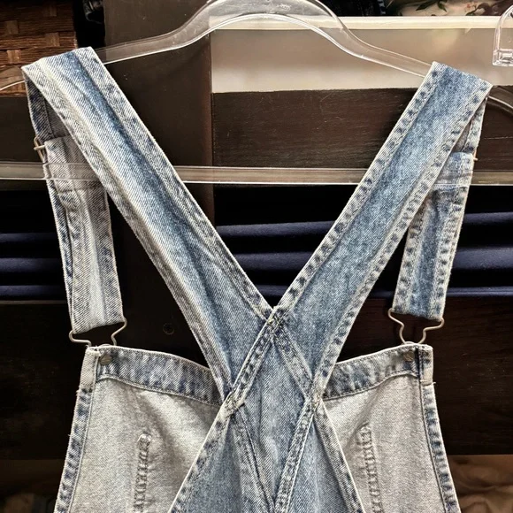 Free People We The Free Ziggy Denim Overalls Size Large - Picture 10 of 14